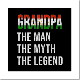 Grand Father Tajikistani Grandpa The Man The Myth The Legend - Gift for Tajikistani Dad With Roots From  Tajikistan Posters and Art